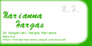 marianna hargas business card